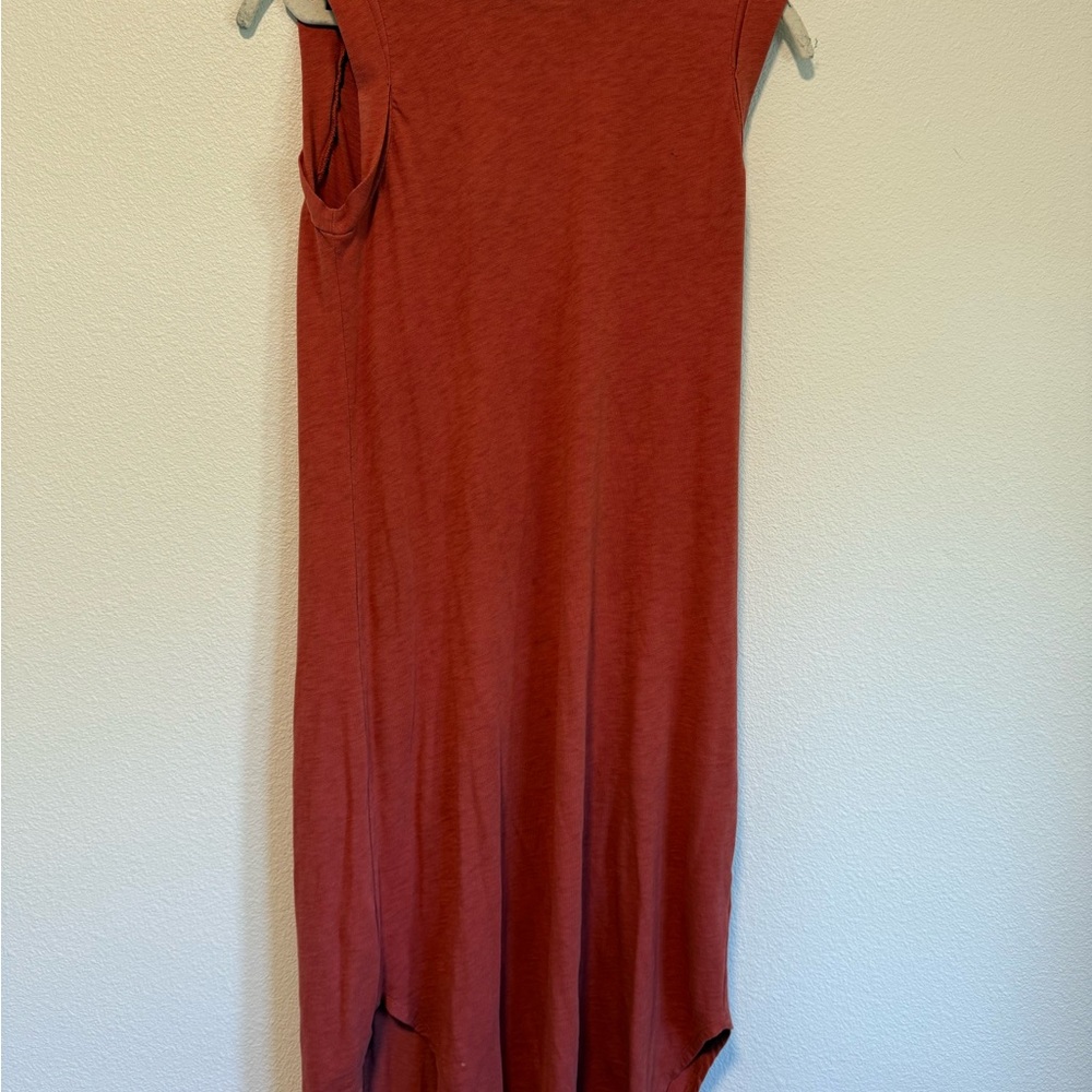 J. Crew Asymmetrical Dress in Warm Terracotta
